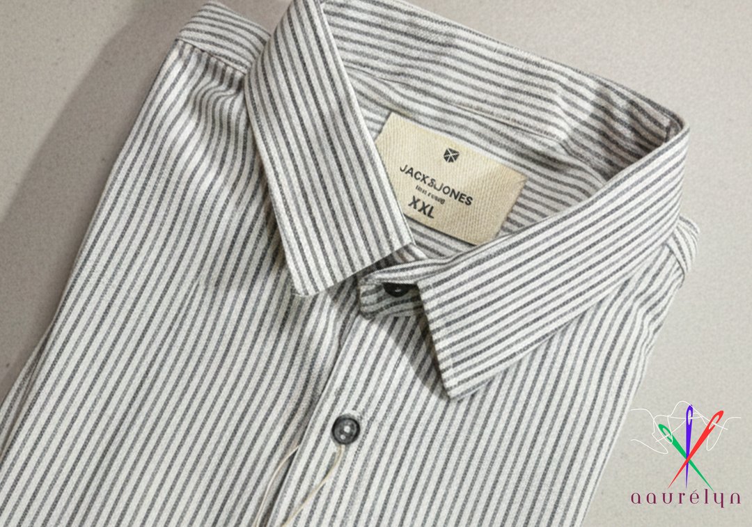 Men'z Casual Ash Stripe Shirt - aaurélyn