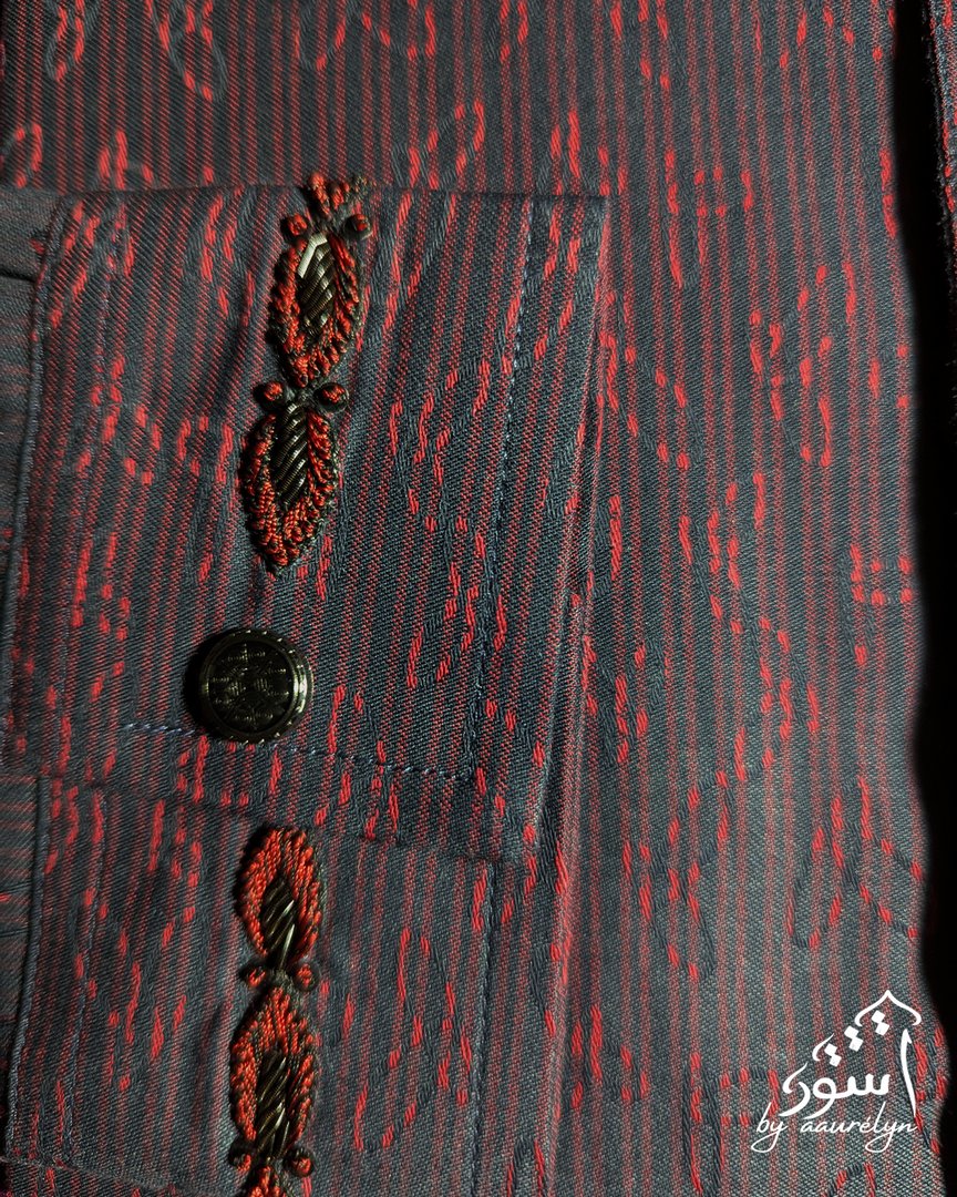 Karchupi Premium Panjabi Maroon - aaurélyn | Premium Collection