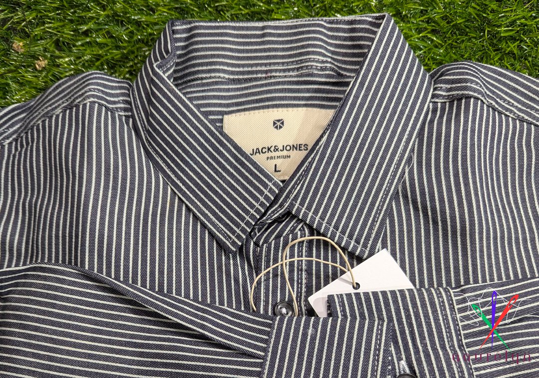 Men’z Casual Black Pinstripe Shirt - aaurélyn