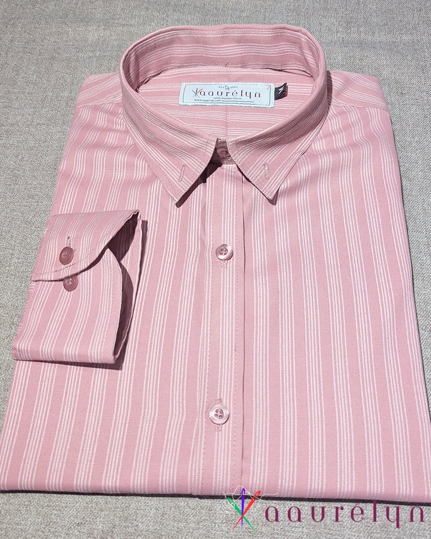 Dusty Rose Pinstripe Shirt