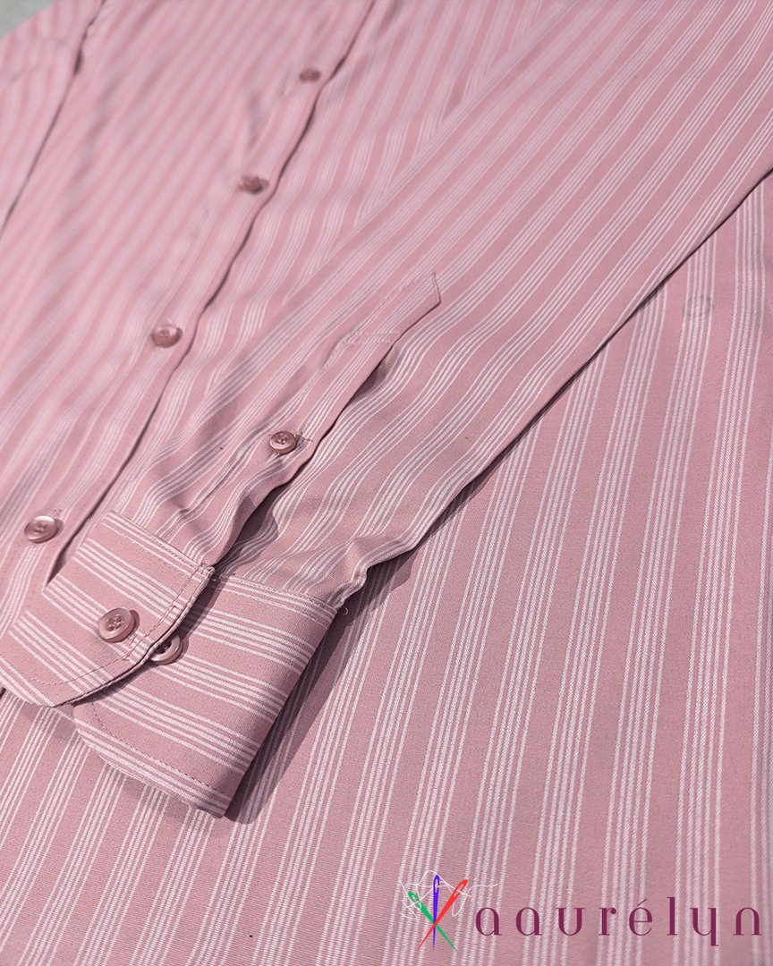Dusty Rose Pinstripe Shirt