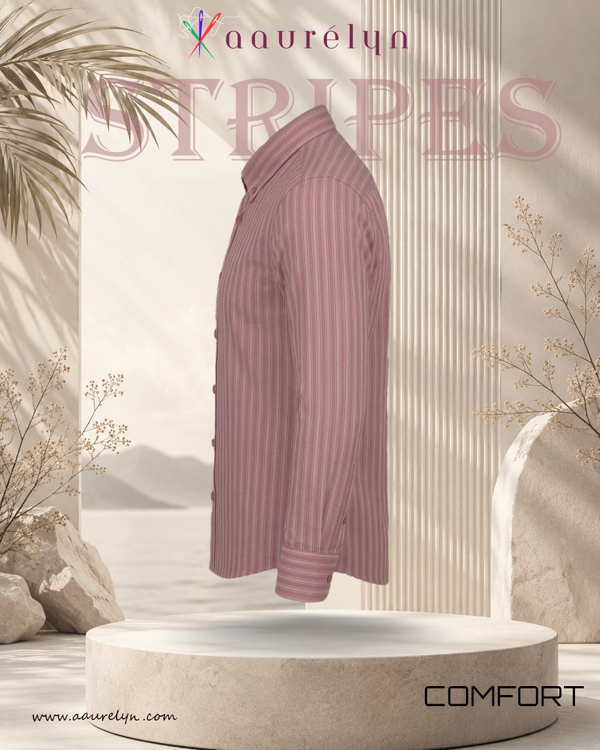 Dusty Rose Pinstripe Shirt