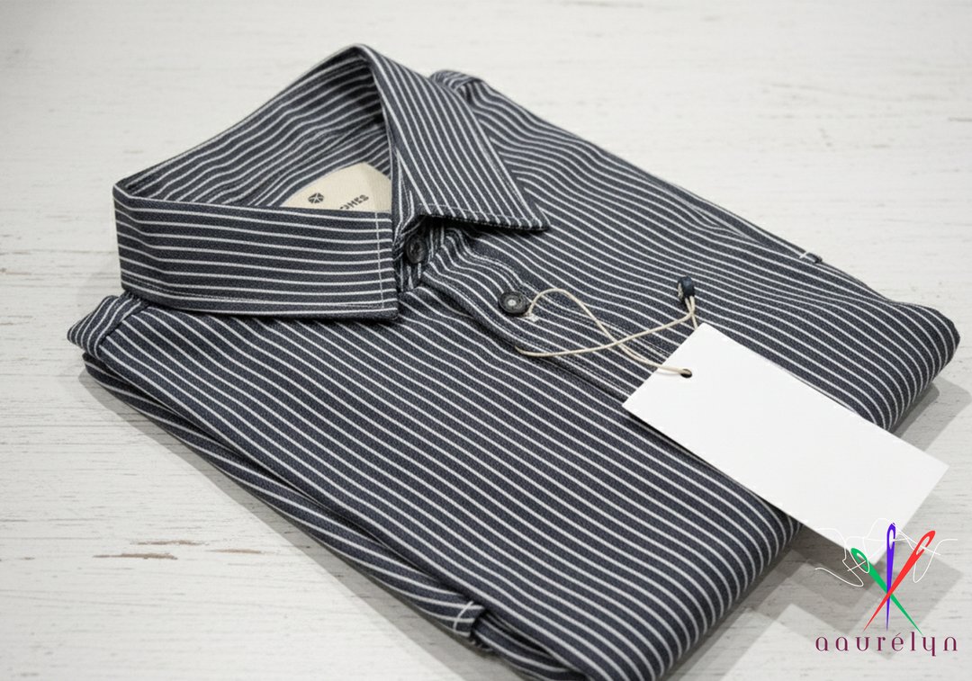 Men’z Casual Black Pinstripe Shirt - aaurélyn