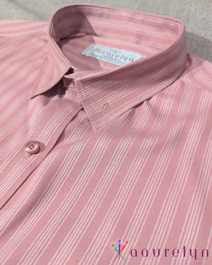 Dusty Rose Pinstripe Shirt